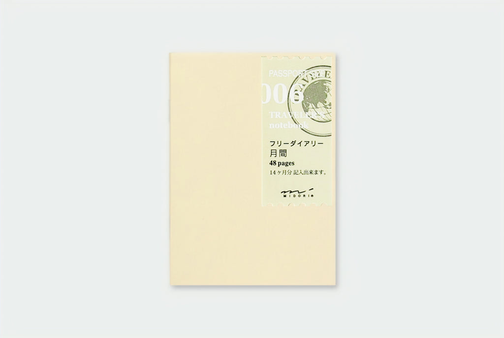 TRAVELER'S notebook Passport Size - 006. Free Diary Monthly Refill