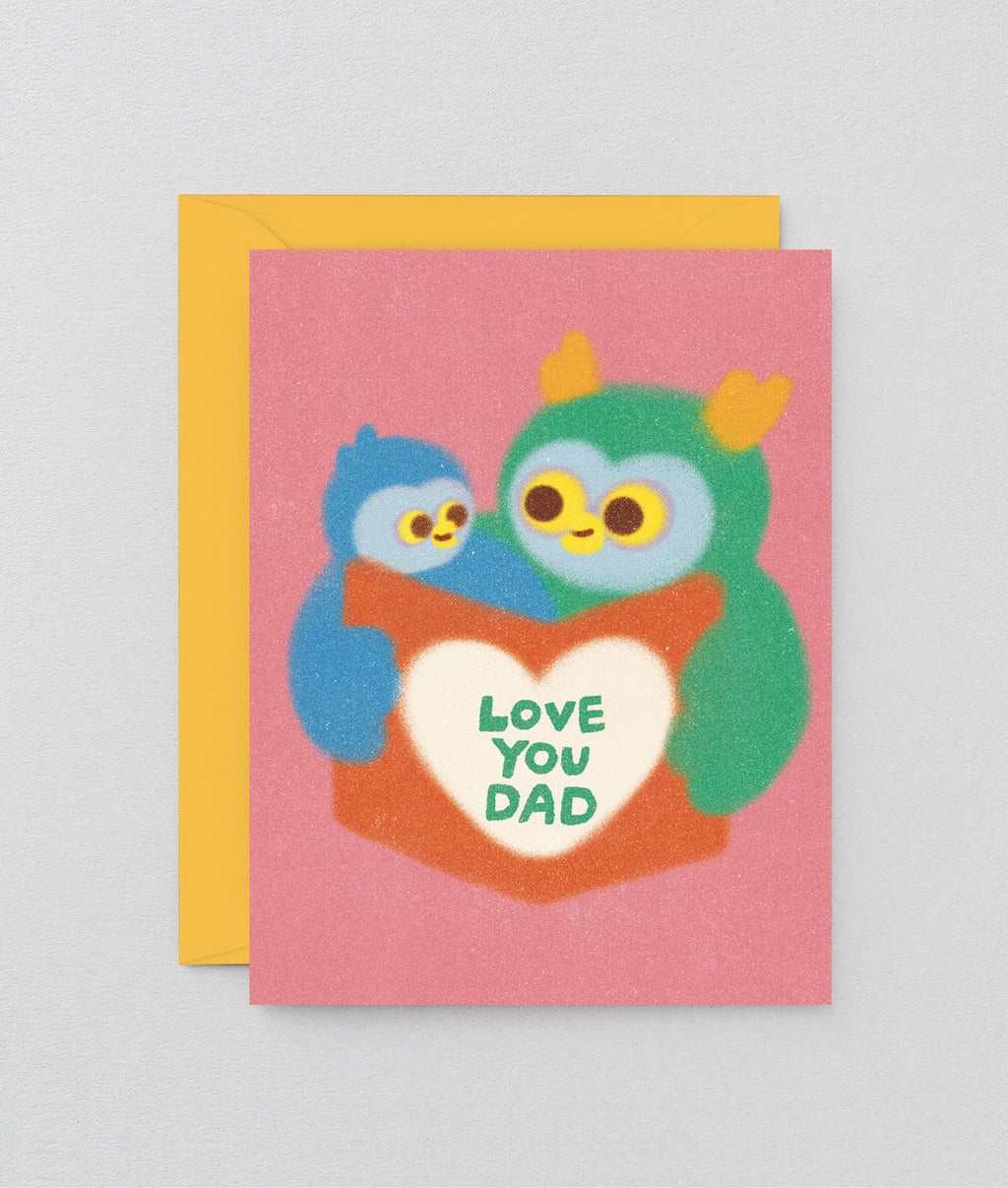 Zoey Kim Greeting card – Love You Dad Owls