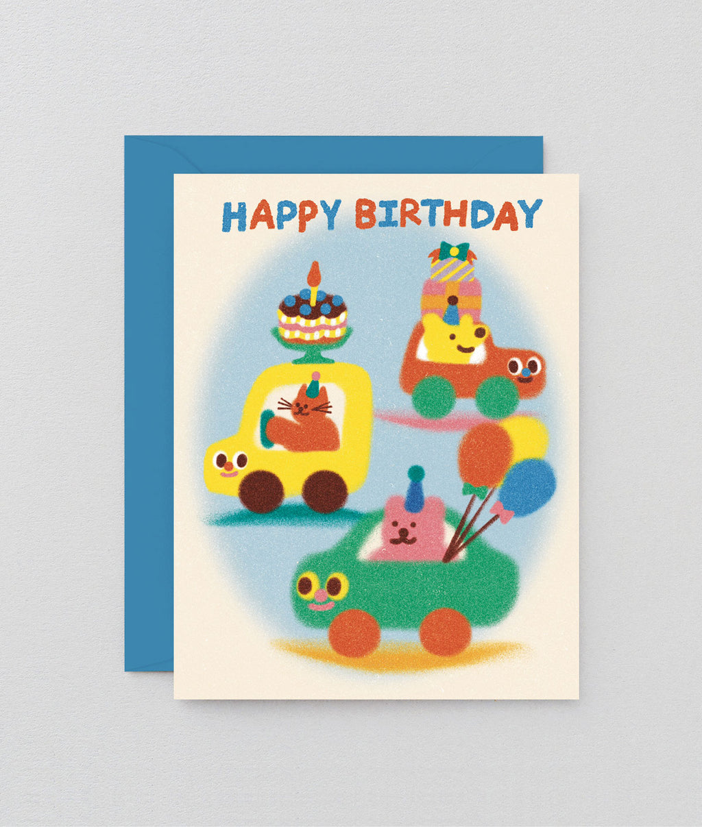 Zoey Kim Greeting card – Happy Birthday Cars