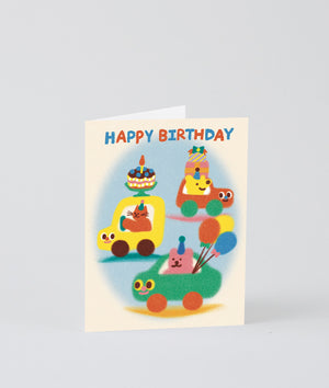 Zoey Kim Greeting card – Happy Birthday Cars