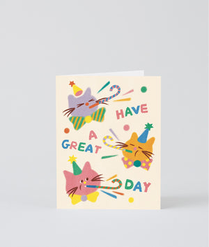 Zoey Kim Greeting card – Cat Celebration