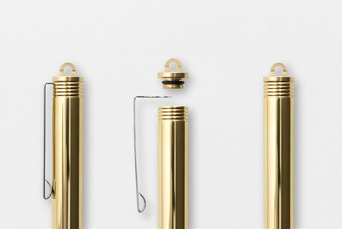 Compact Brass Rollerball Pen