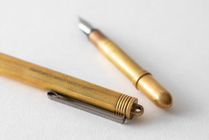 Compact Brass Fountain Pen