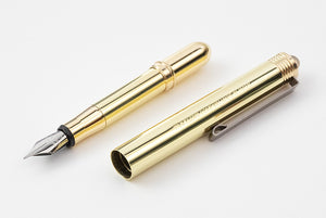 Compact Brass Fountain Pen